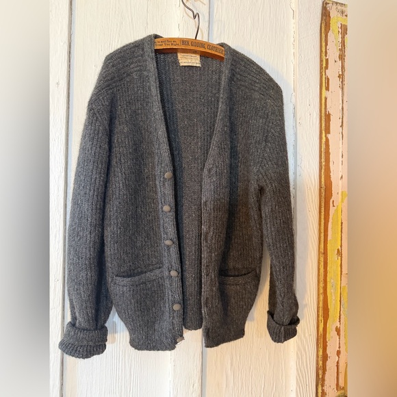 Sears Sportswear Other - Vtg 60s Sears Sportswear 50/50 Mohair Wool Blend Grunge Cardigan Grey:Sz Small